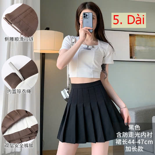 24HA288.07 - CHÂN VÁY XẾP LY NỮ