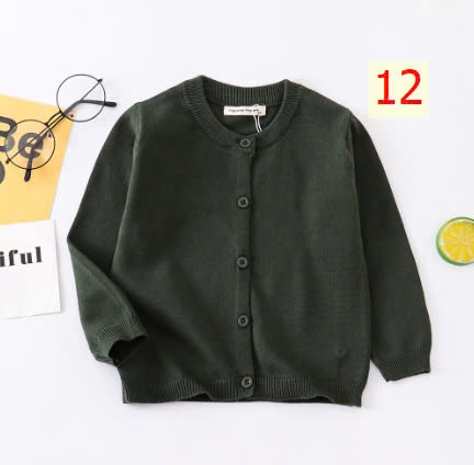 24HA288.11 - ÁO LEN CARDIGAN BÉ GÁI