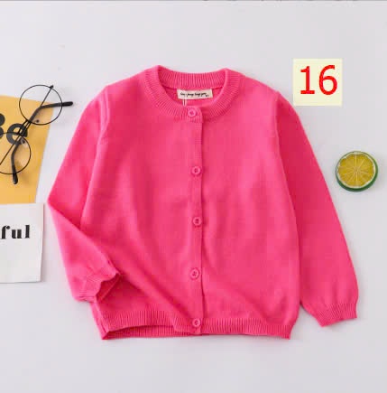 24HA288.11A - ÁO LEN CARDIGAN BÉ GÁI
