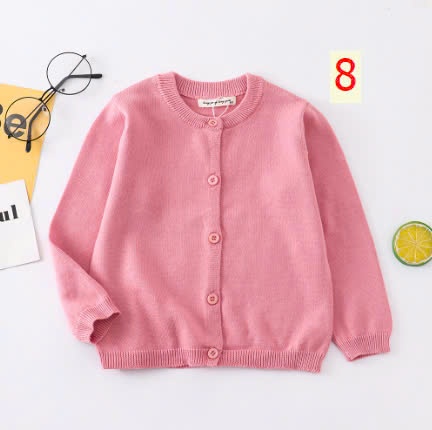 24HA288.11 - ÁO LEN CARDIGAN BÉ GÁI