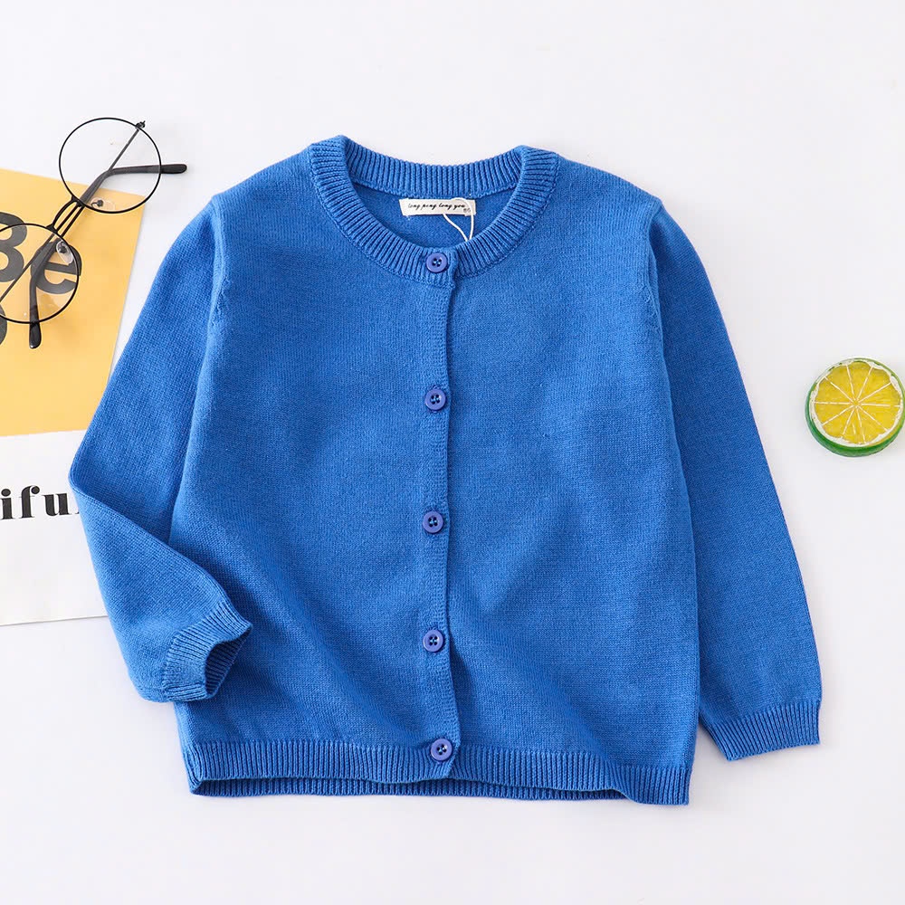 24HA288.11A - ÁO LEN CARDIGAN BÉ GÁI