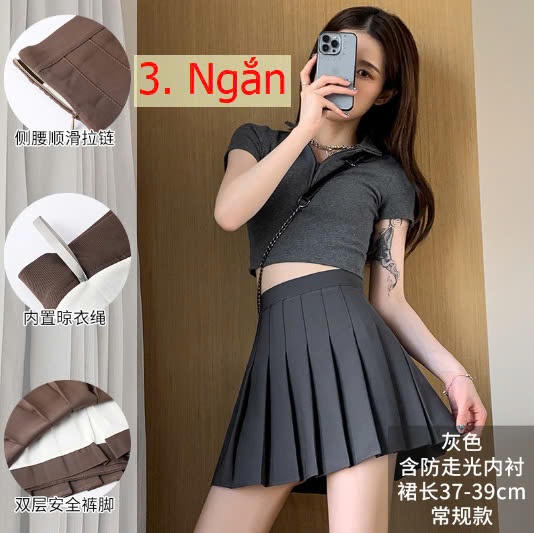 24HA288.07 - CHÂN VÁY XẾP LY NỮ