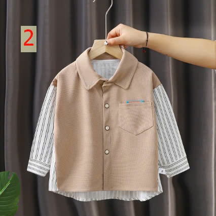24HA308.19 - ÁO SƠ MI CÁCH ĐIỆU CHO BÉ