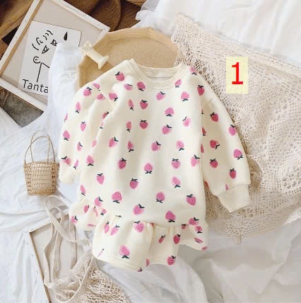 24HA308.01 - VÁY NỈ THU ĐÔNG BÉ GÁI