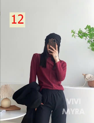 24HA308.29 - ÁO LEN GIỮ NHIỆT VẢI DỆT GIỮ ẤM CÔNG NGHỆ ĐỨC