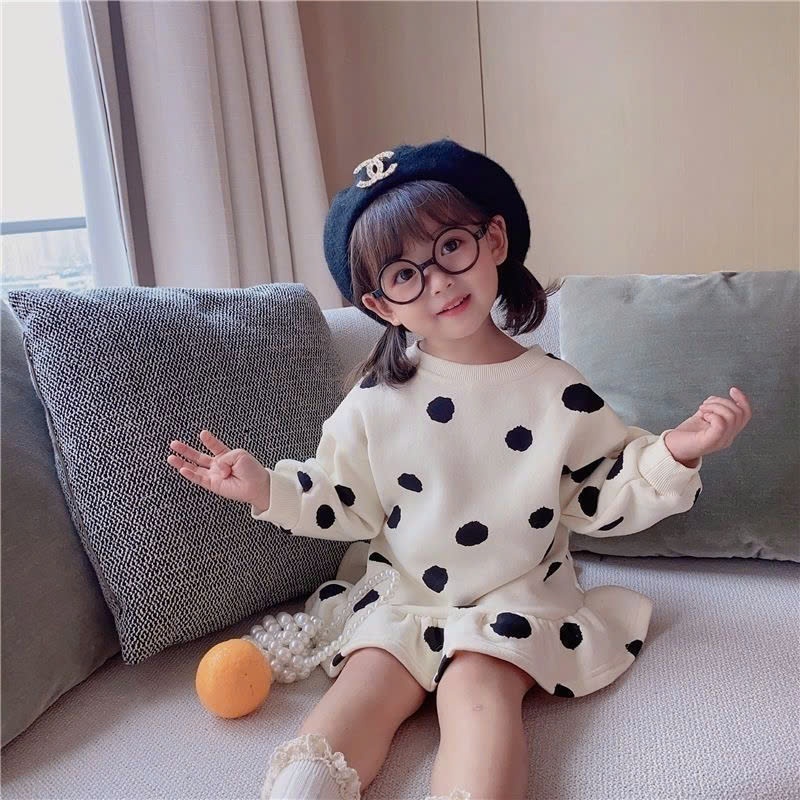 24HA308.01 - VÁY NỈ THU ĐÔNG BÉ GÁI