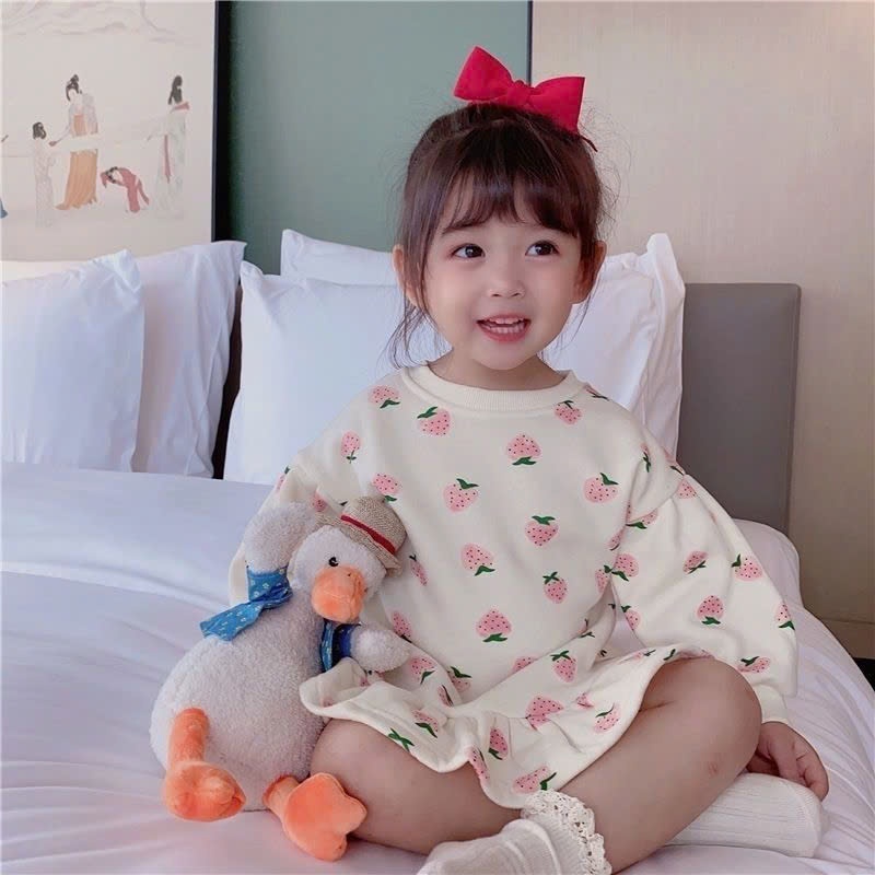 24HA308.01 - VÁY NỈ THU ĐÔNG BÉ GÁI