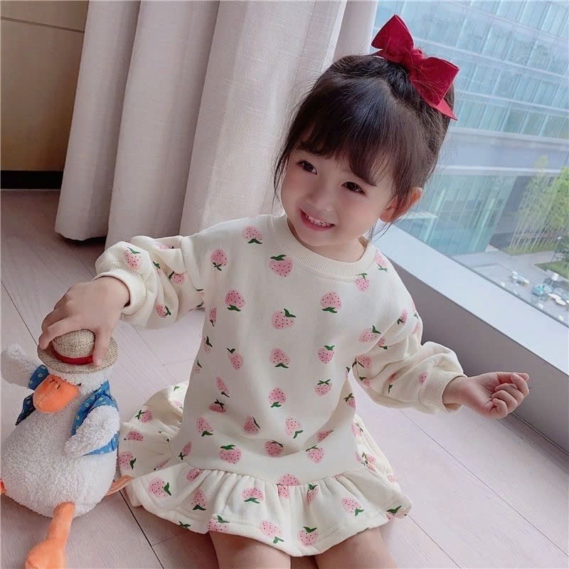 24HA308.01 - VÁY NỈ THU ĐÔNG BÉ GÁI