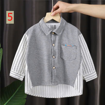24HA308.19 - ÁO SƠ MI CÁCH ĐIỆU CHO BÉ