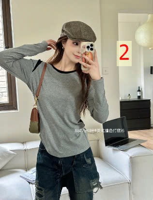 24HA308.09 - ÁO THUN CỔ TRÒN PHỐI MÀU