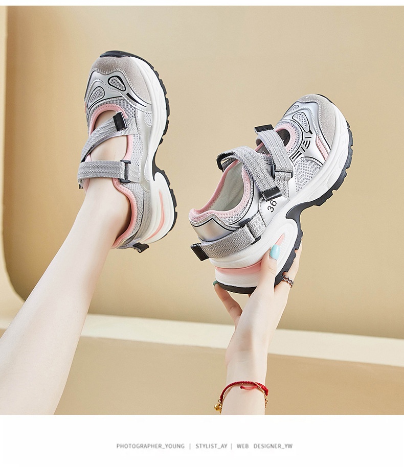 24HA318.19 - GIÀY RỖNG TĂNG CHIỀU CAO THOÁNG KHÍ NỮ