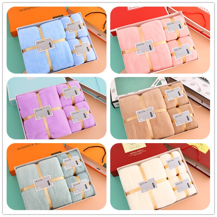 24HA19.07 - SET HỘP 3 KHĂN TẮM SAN HÔ