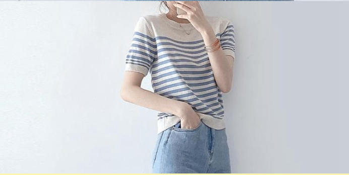 24HA19.12 - ÁO LEN KẺ MONGTEGHI NỮ