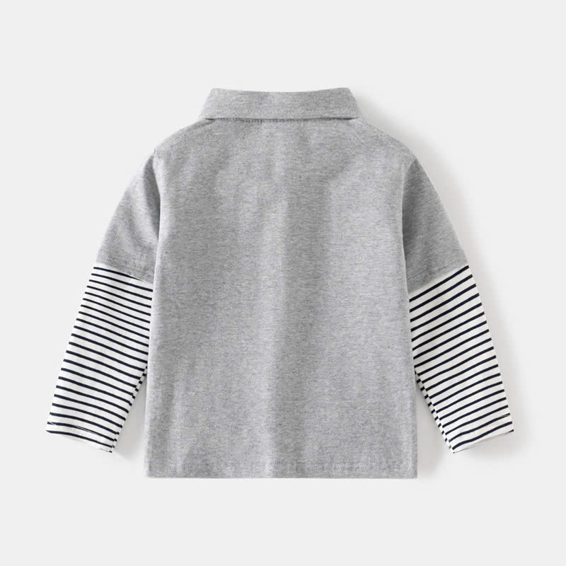 24HA49.06 - ÁO POLO COTTON DÀI TAY #WAPPY CHO BÉ TRAI
