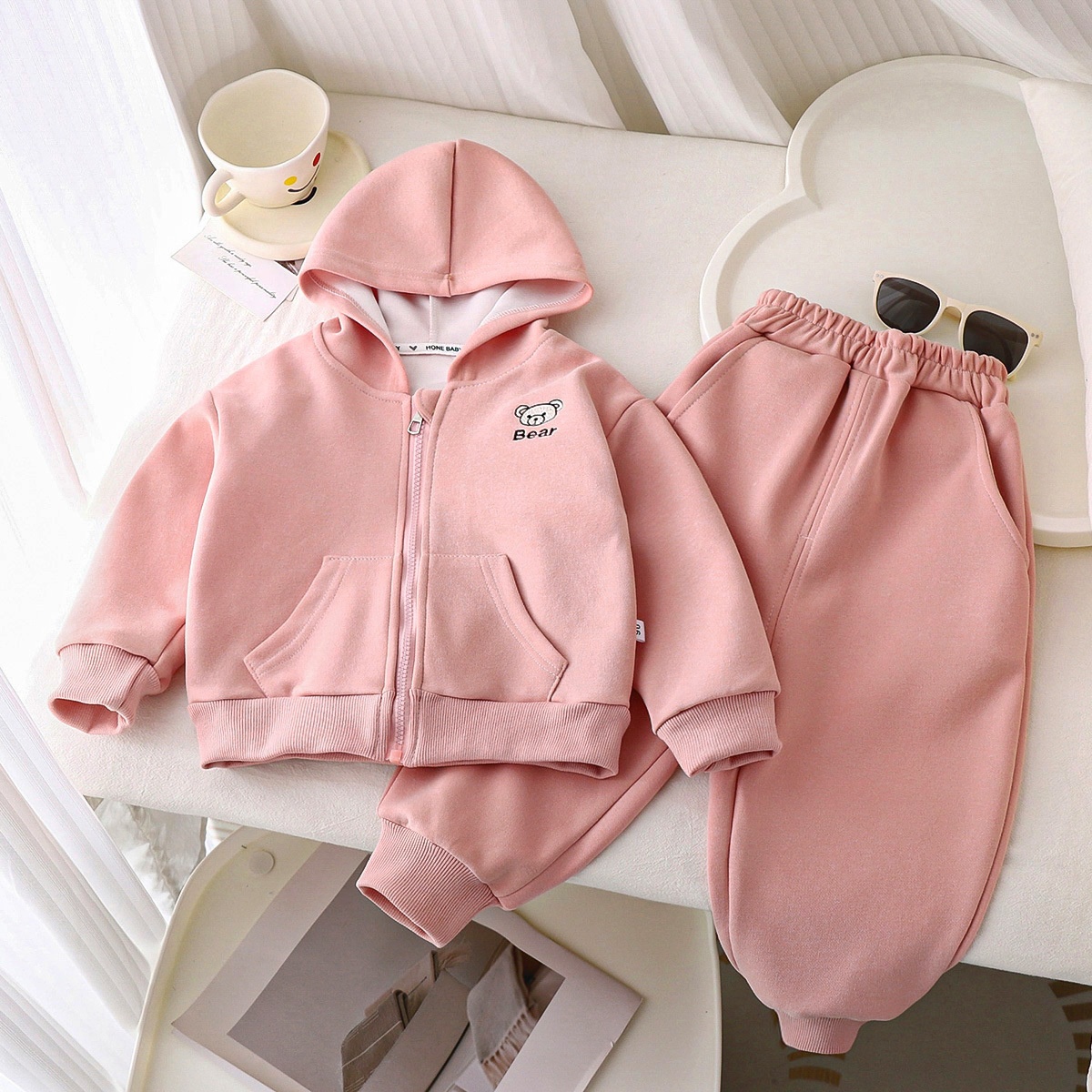 24HA39.17 - BỘ NỈ KÉO KHOÁ BEAR CHO BÉ