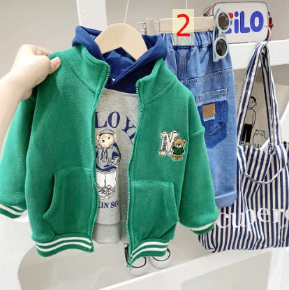 24HA39.04 - ÁO KHOÁC NỈ LÔNG CỪU BÉ TRAI KACADY