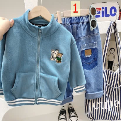 24HA39.04 - ÁO KHOÁC NỈ LÔNG CỪU BÉ TRAI KACADY