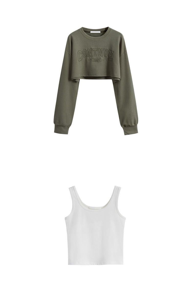 24HA39.09 - SET ÁO CROPTOP MIX ÁO BA LỖ