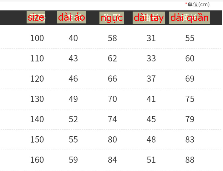 24HA29.30 - BỘ THU ĐÔNG SIZE ĐẠI CHO BÉ