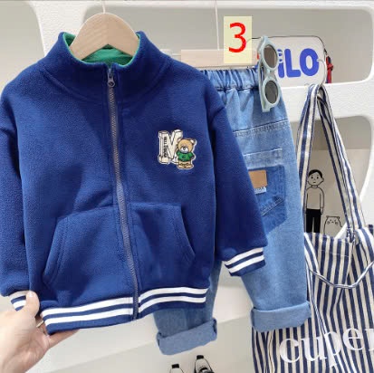 24HA39.04 - ÁO KHOÁC NỈ LÔNG CỪU BÉ TRAI KACADY