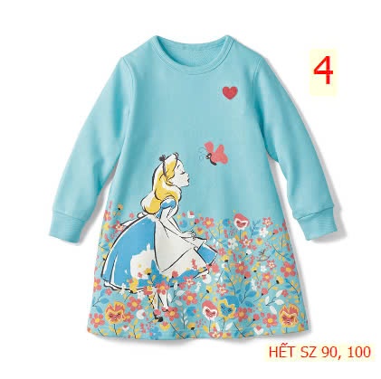 24HA49.09 - ĐẦM COTTON TIÊN CÁ DÀI TAY