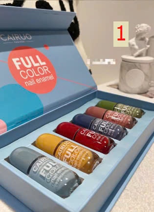 24HA79.27 - SÉT 6 LỌ SƠN MÓNG TAY CAIRUO