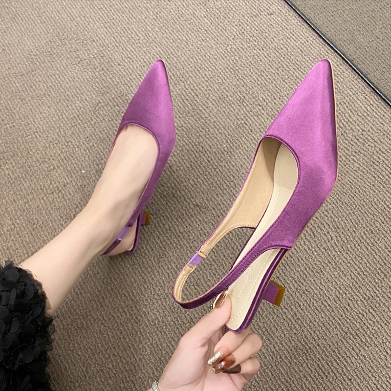 24HA109.13-GIÀY CAO GÓT SLINGBACK MŨI NHỌN