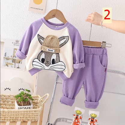 24HA99.23 -BỘ NỈ HỌA TIẾT THỎ