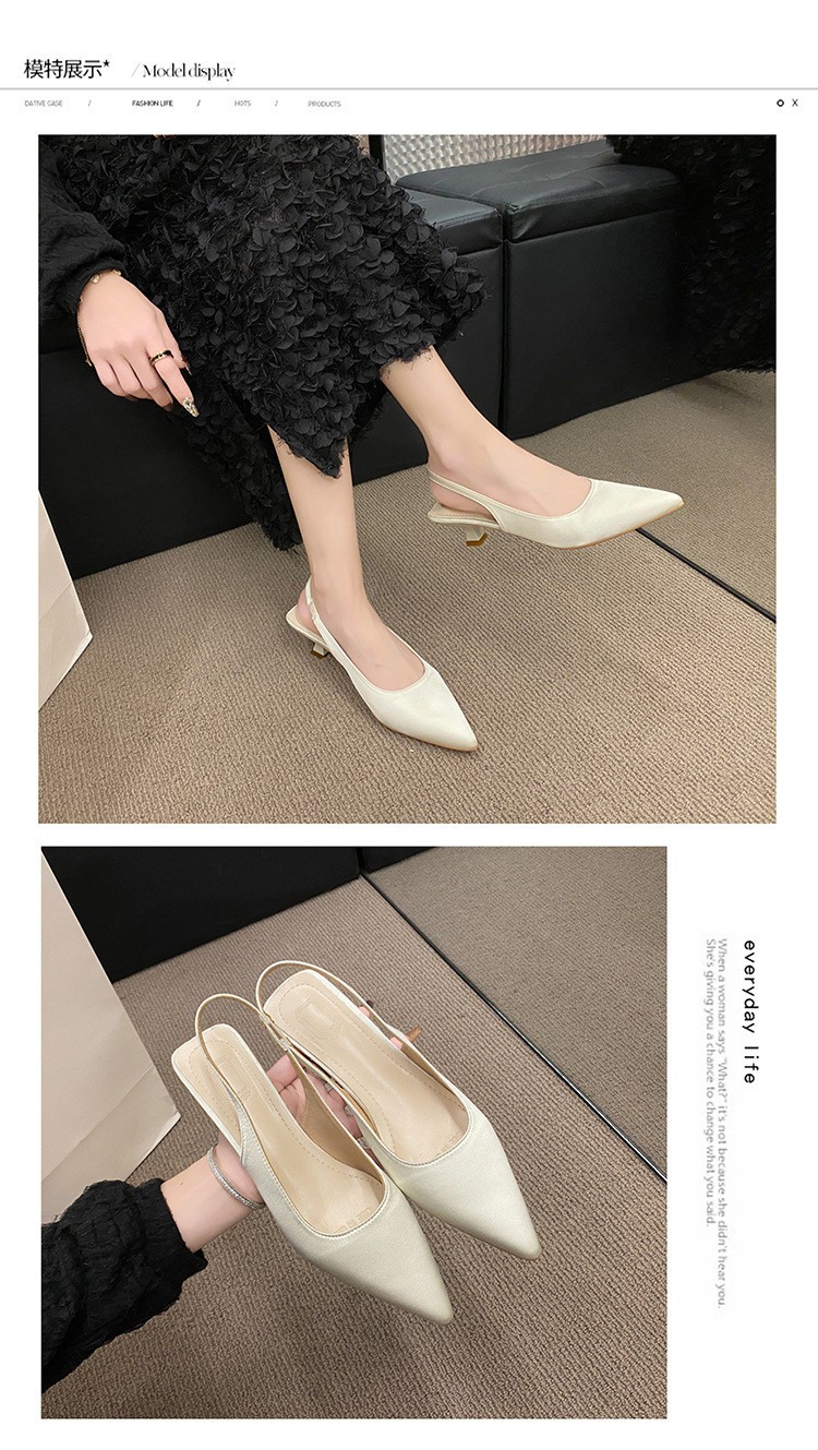 24HA109.13-GIÀY CAO GÓT SLINGBACK MŨI NHỌN
