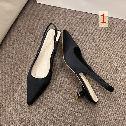 24HA109.13-GIÀY CAO GÓT SLINGBACK MŨI NHỌN