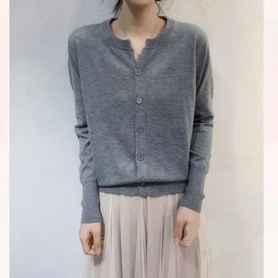 24HA109.12 - ÁO LEN CARDIGAN MỎNG NHIỀU MÀU NỮ