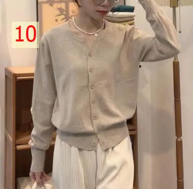 24HA109.12 - ÁO LEN CARDIGAN MỎNG NHIỀU MÀU NỮ