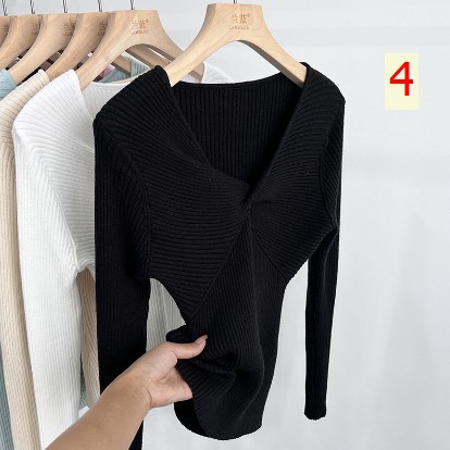 24HA99.18 -ÁO LEN CỔ CÁCH ĐIỆU NỮ