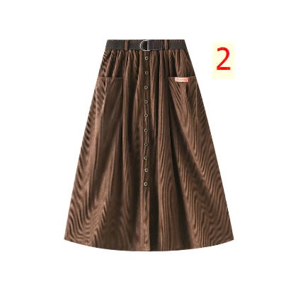 24HA129.22 - CHÂN VÁY NHUNG TĂM ANGEL KÈM BELT