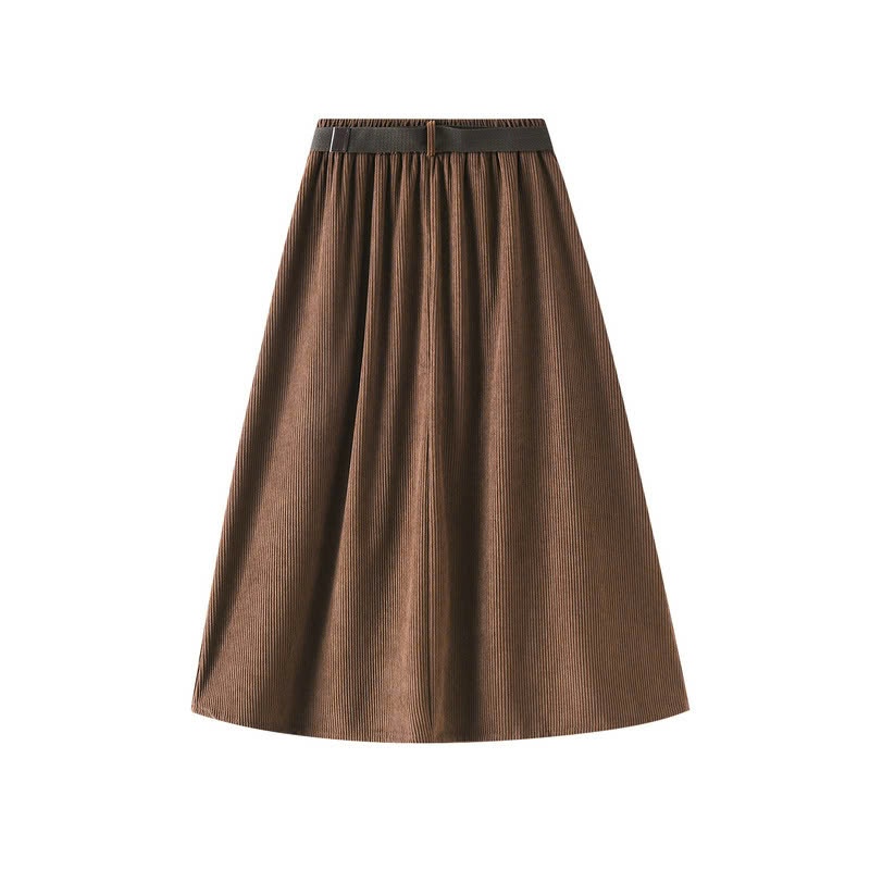 24HA129.22 - CHÂN VÁY NHUNG TĂM ANGEL KÈM BELT