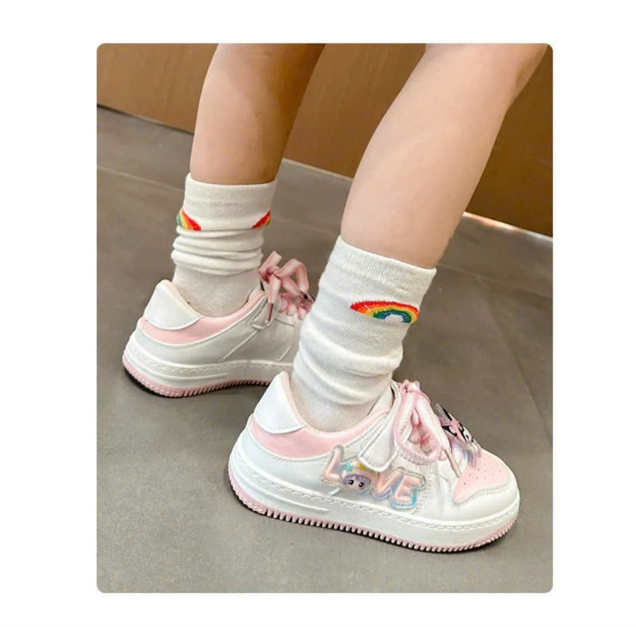 24HA129.32 - GIÀY KUROMI LOVE BÉ GÁI