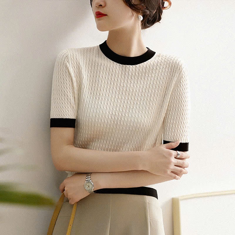 24HA129.06 - ÁO LEN TAY LỠ CỔ TRÒN