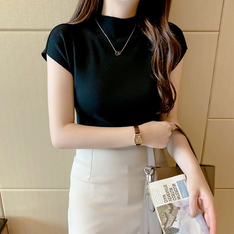24HA129.26 - SET 2 ÁO LEN CỔ LỌ TAY HẾN NỮ