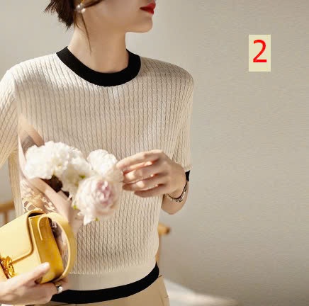 24HA129.06 - ÁO LEN TAY LỠ CỔ TRÒN