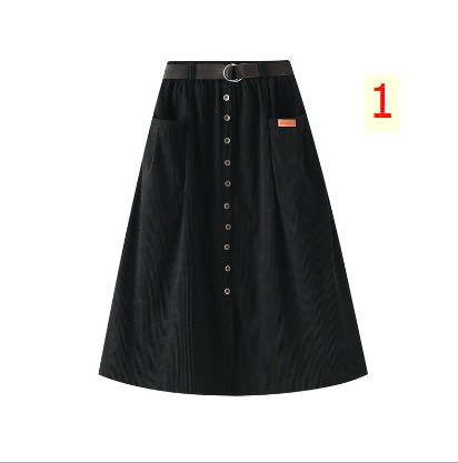 24HA129.22 - CHÂN VÁY NHUNG TĂM ANGEL KÈM BELT