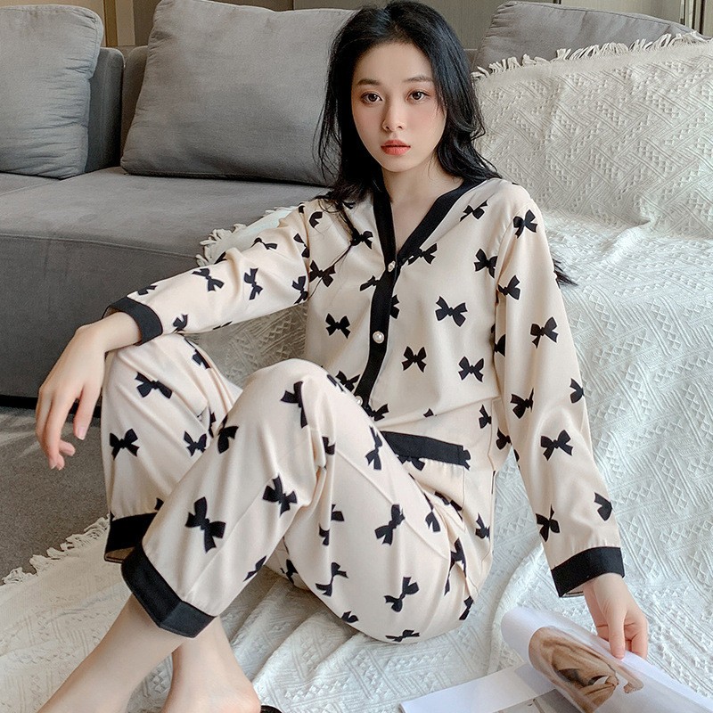 24HA139.17- BỘ DÀI TAY MẶC NHÀ NỮ