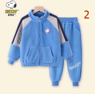 24HA139.15 - BỘ THỂ THAO NỈ BÔNG KÉO KHOÁ SNOOPY CHO BÉ