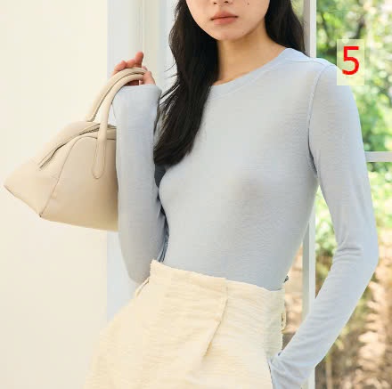 24HA139.24- ÁO LEN MỎNG CỔ TRÒN