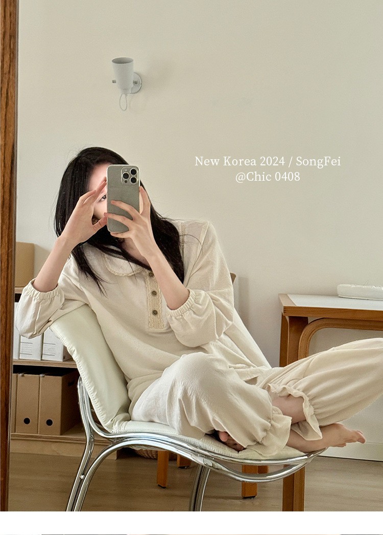 24HA149.15- BỘ MẶC NHÀ CỔ SEN NỮ
