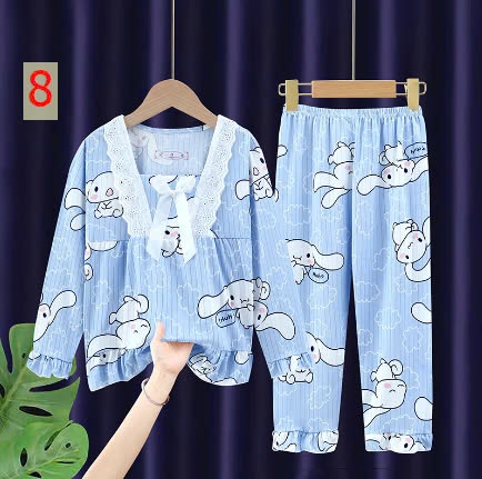 24HA149.30 - SET 2 BỘ MẶC NHÀ BÁNH BÈO SZ ĐẠI BÉ GÁI