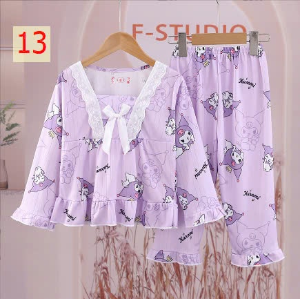 24HA149.30 - SET 2 BỘ MẶC NHÀ BÁNH BÈO SZ ĐẠI BÉ GÁI