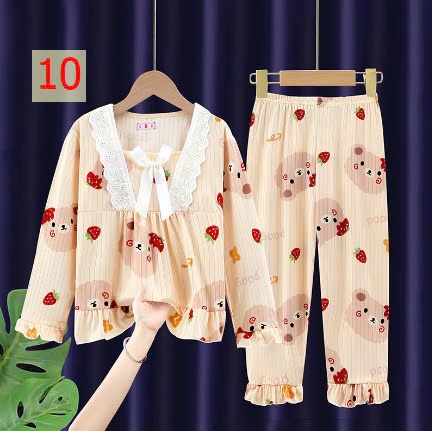 24HA149.30 - SET 2 BỘ MẶC NHÀ BÁNH BÈO SZ ĐẠI BÉ GÁI