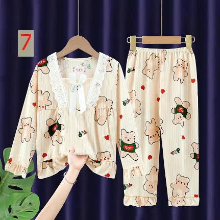 24HA149.30 - SET 2 BỘ MẶC NHÀ BÁNH BÈO SZ ĐẠI BÉ GÁI