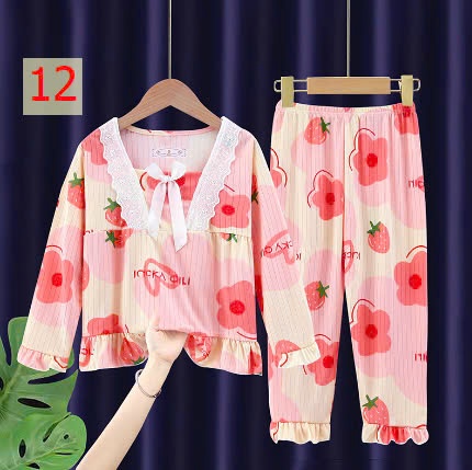 24HA149.30 - SET 2 BỘ MẶC NHÀ BÁNH BÈO SZ ĐẠI BÉ GÁI