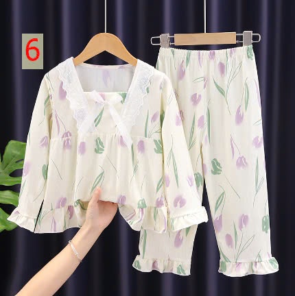 24HA149.30 - SET 2 BỘ MẶC NHÀ BÁNH BÈO SZ ĐẠI BÉ GÁI